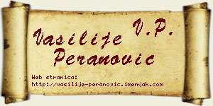 Vasilije Peranović vizit kartica